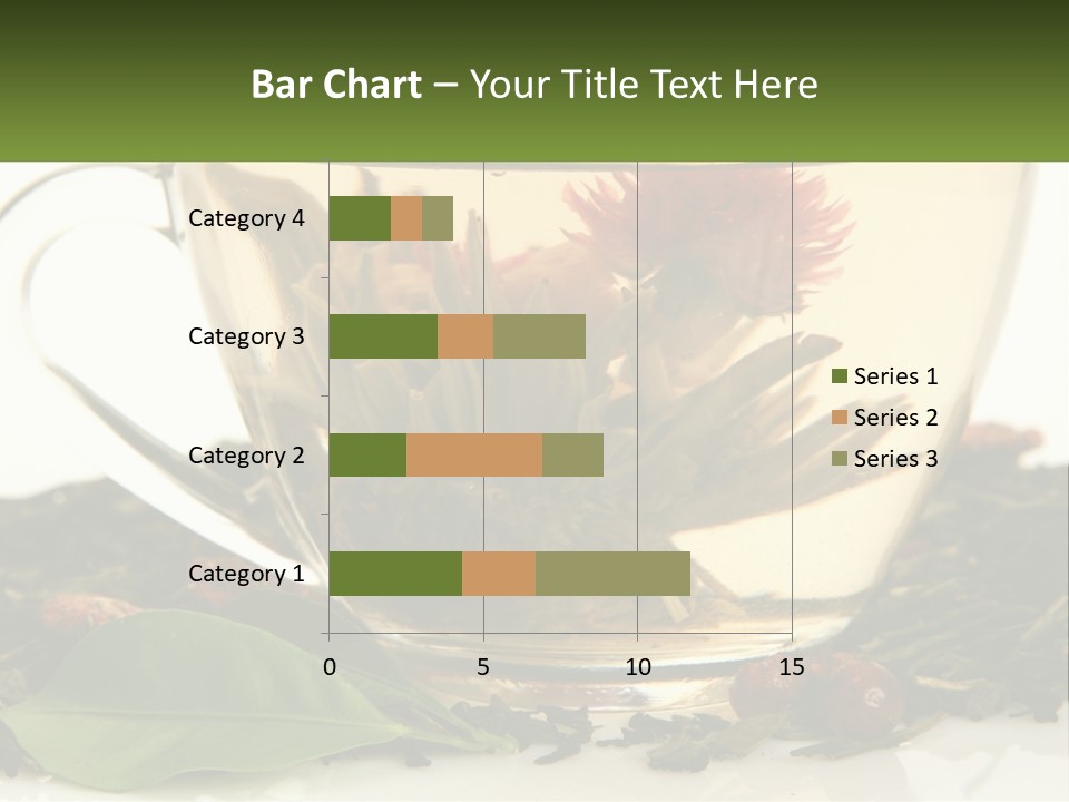A Cup Of Green Tea With A Red Flower In It PowerPoint Template