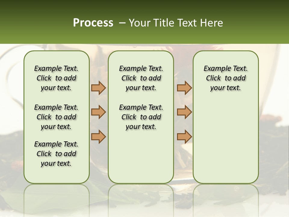 A Cup Of Green Tea With A Red Flower In It PowerPoint Template