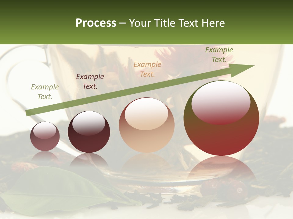 A Cup Of Green Tea With A Red Flower In It PowerPoint Template