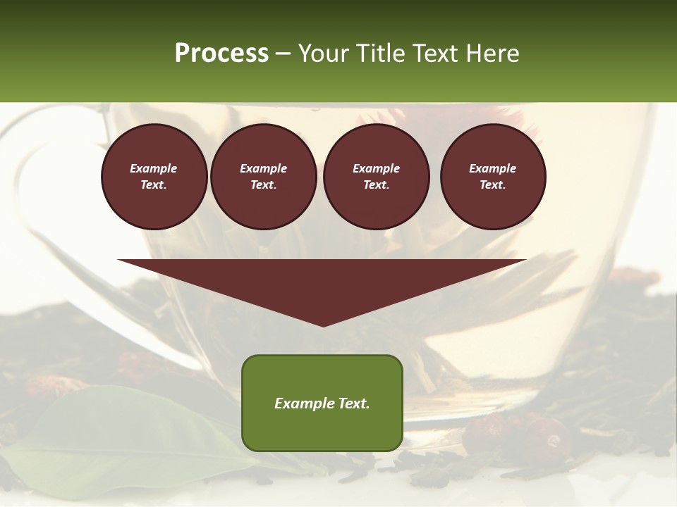 A Cup Of Green Tea With A Red Flower In It PowerPoint Template