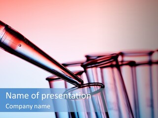 A Group Of Test Tubes Filled With Liquid PowerPoint Template