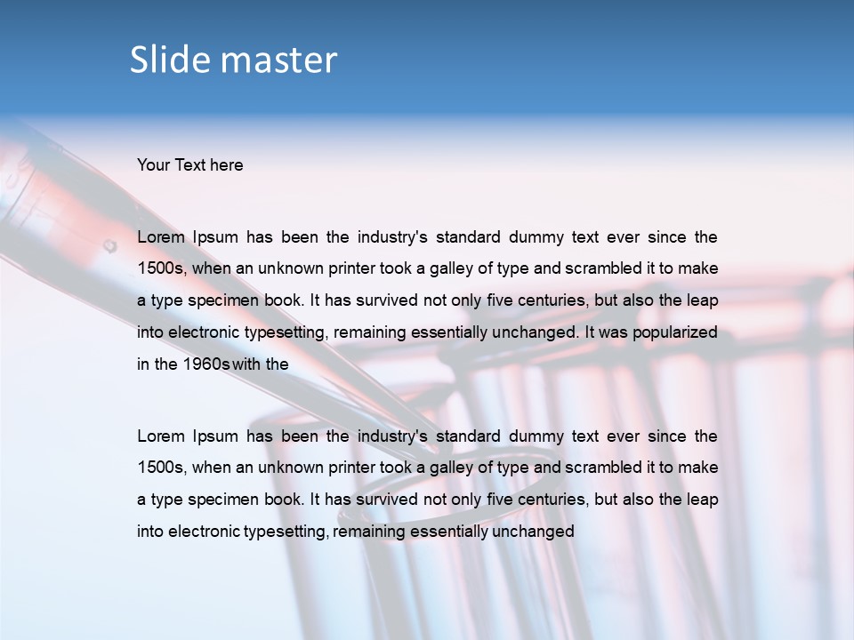A Group Of Test Tubes Filled With Liquid PowerPoint Template