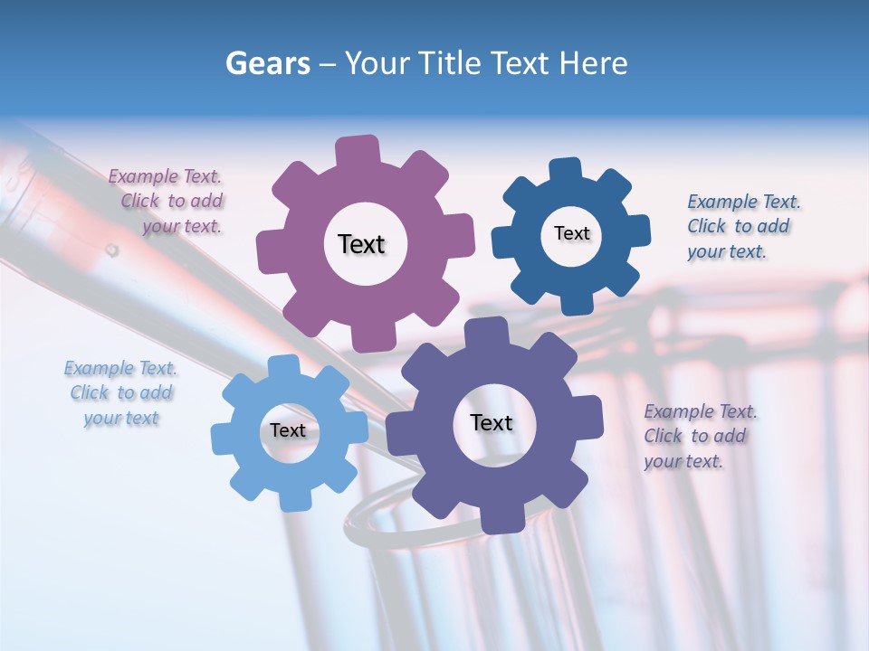 A Group Of Test Tubes Filled With Liquid PowerPoint Template