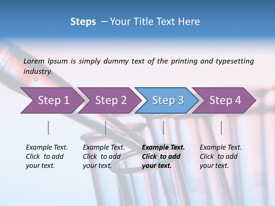 A Group Of Test Tubes Filled With Liquid PowerPoint Template