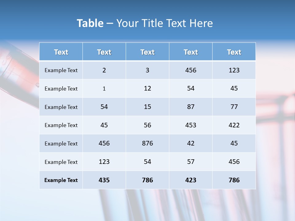 A Group Of Test Tubes Filled With Liquid PowerPoint Template