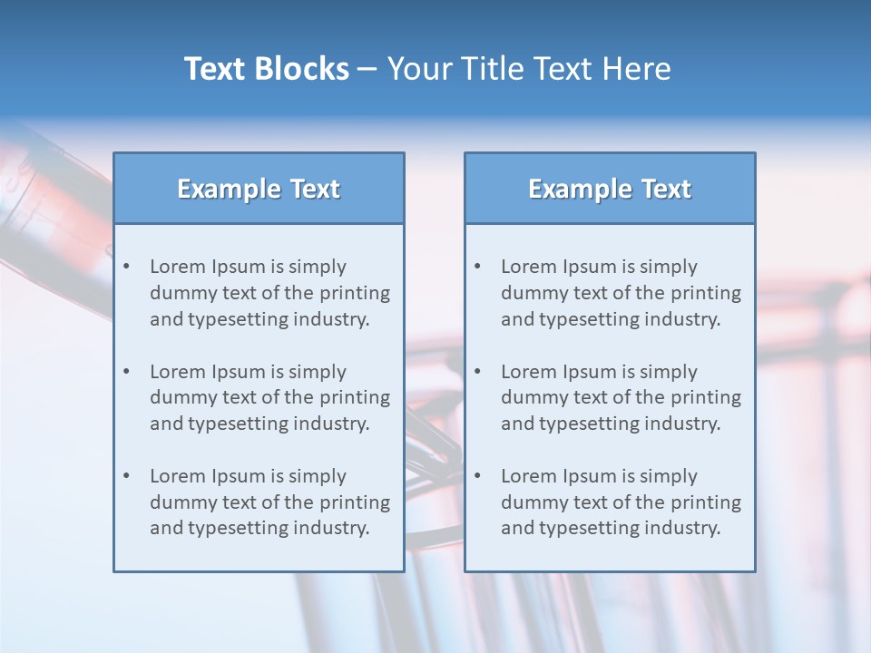 A Group Of Test Tubes Filled With Liquid PowerPoint Template