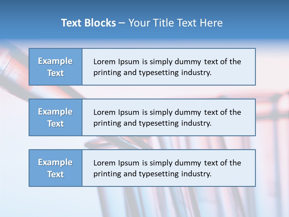 A Group Of Test Tubes Filled With Liquid PowerPoint Template