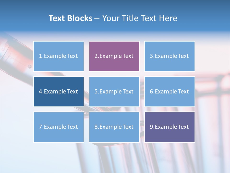 A Group Of Test Tubes Filled With Liquid PowerPoint Template