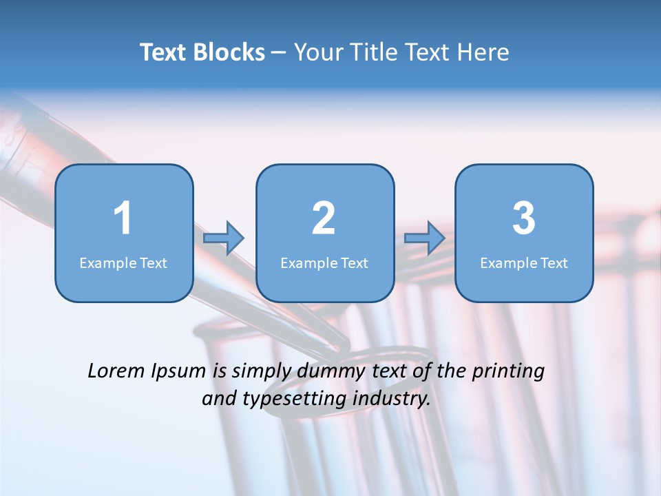 A Group Of Test Tubes Filled With Liquid PowerPoint Template