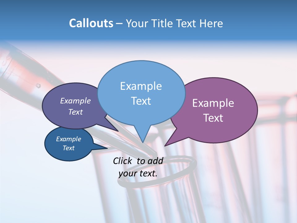 A Group Of Test Tubes Filled With Liquid PowerPoint Template