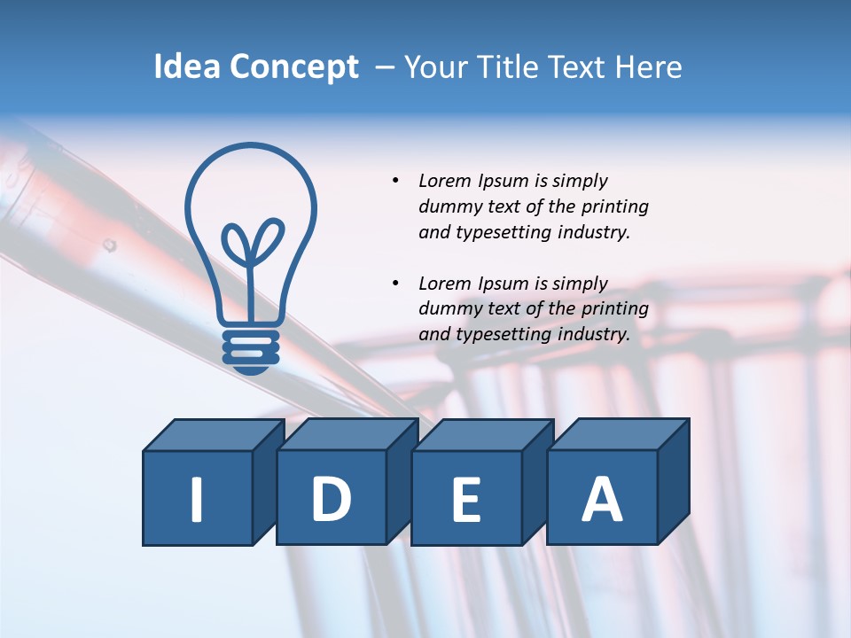 A Group Of Test Tubes Filled With Liquid PowerPoint Template