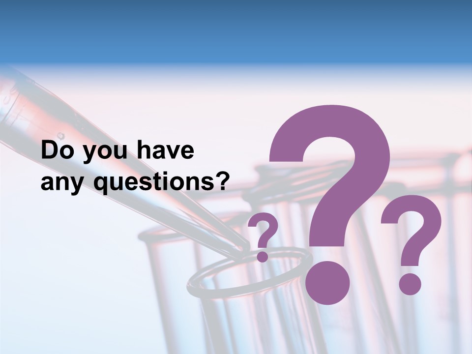 A Group Of Test Tubes Filled With Liquid PowerPoint Template