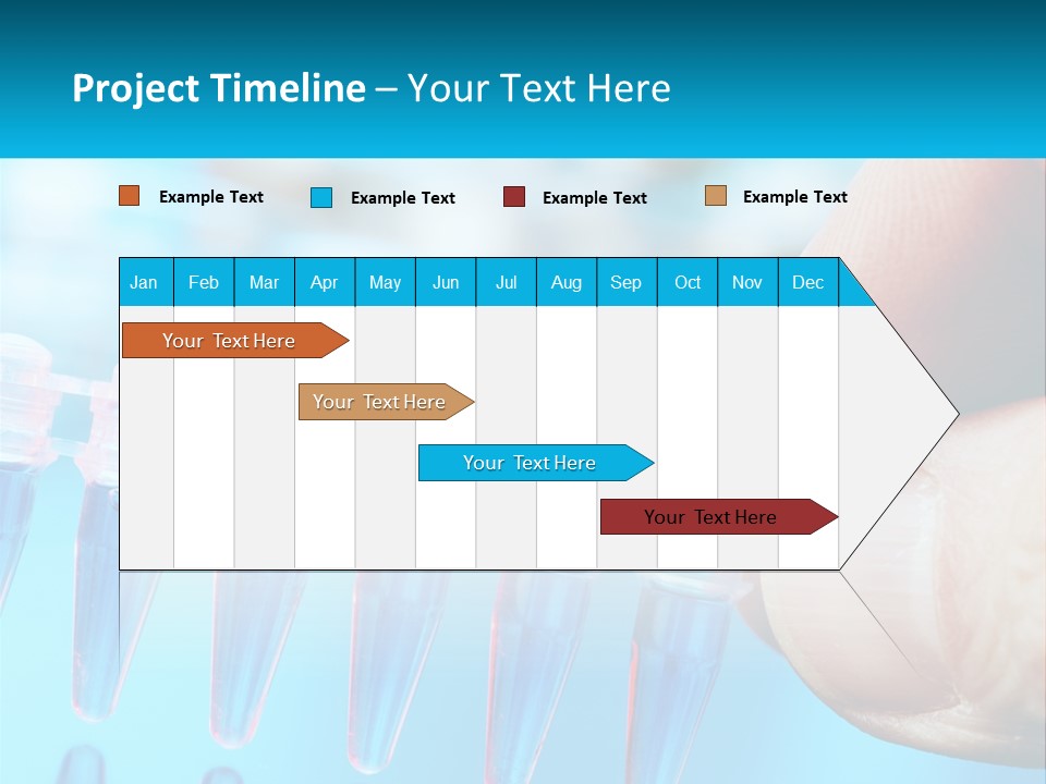 A Hand Holding A Row Of Blue And Pink Tubes PowerPoint Template