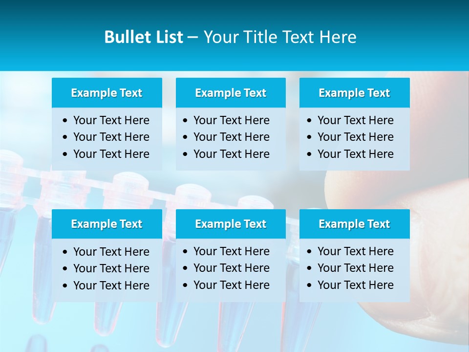 A Hand Holding A Row Of Blue And Pink Tubes PowerPoint Template