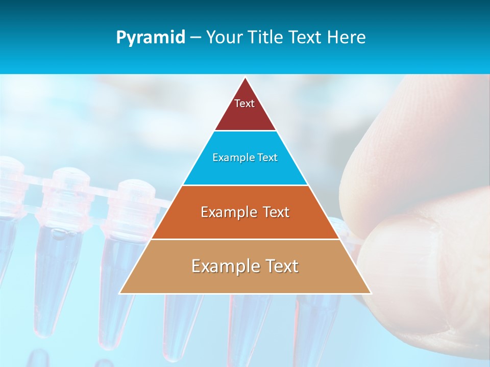 A Hand Holding A Row Of Blue And Pink Tubes PowerPoint Template