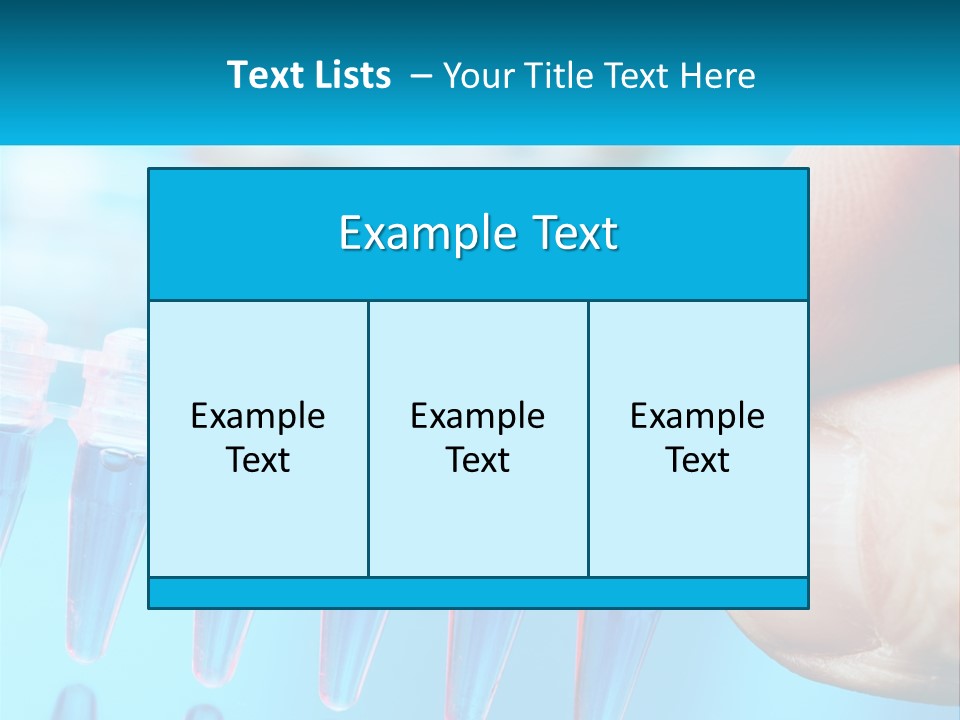 A Hand Holding A Row Of Blue And Pink Tubes PowerPoint Template
