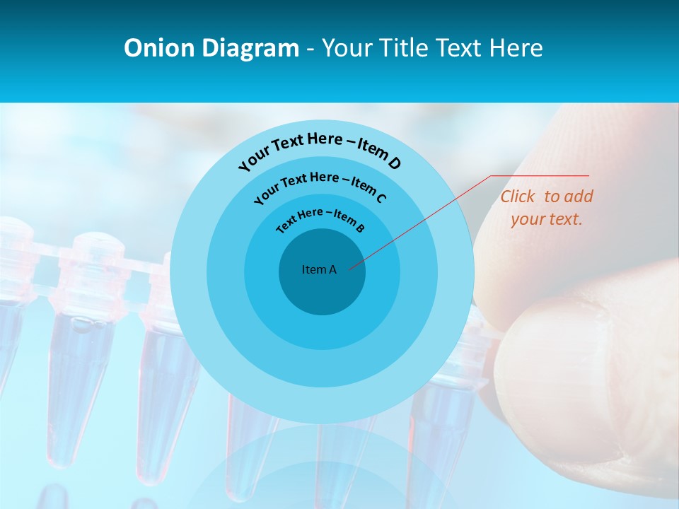 A Hand Holding A Row Of Blue And Pink Tubes PowerPoint Template