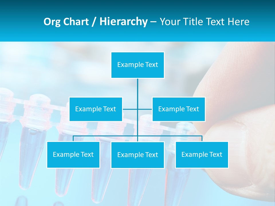 A Hand Holding A Row Of Blue And Pink Tubes PowerPoint Template