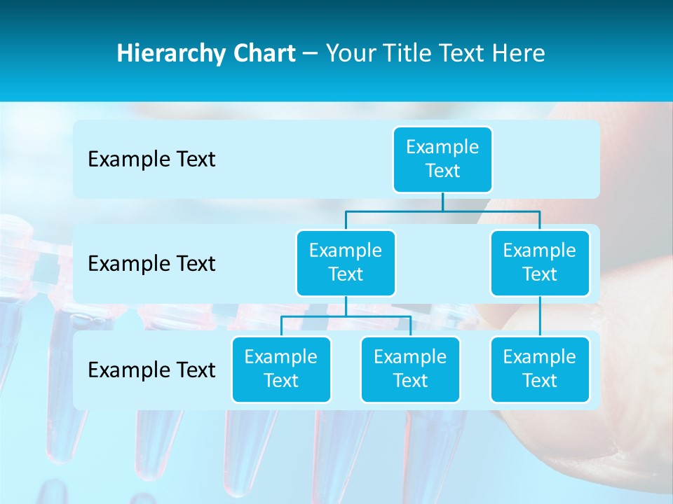 A Hand Holding A Row Of Blue And Pink Tubes PowerPoint Template