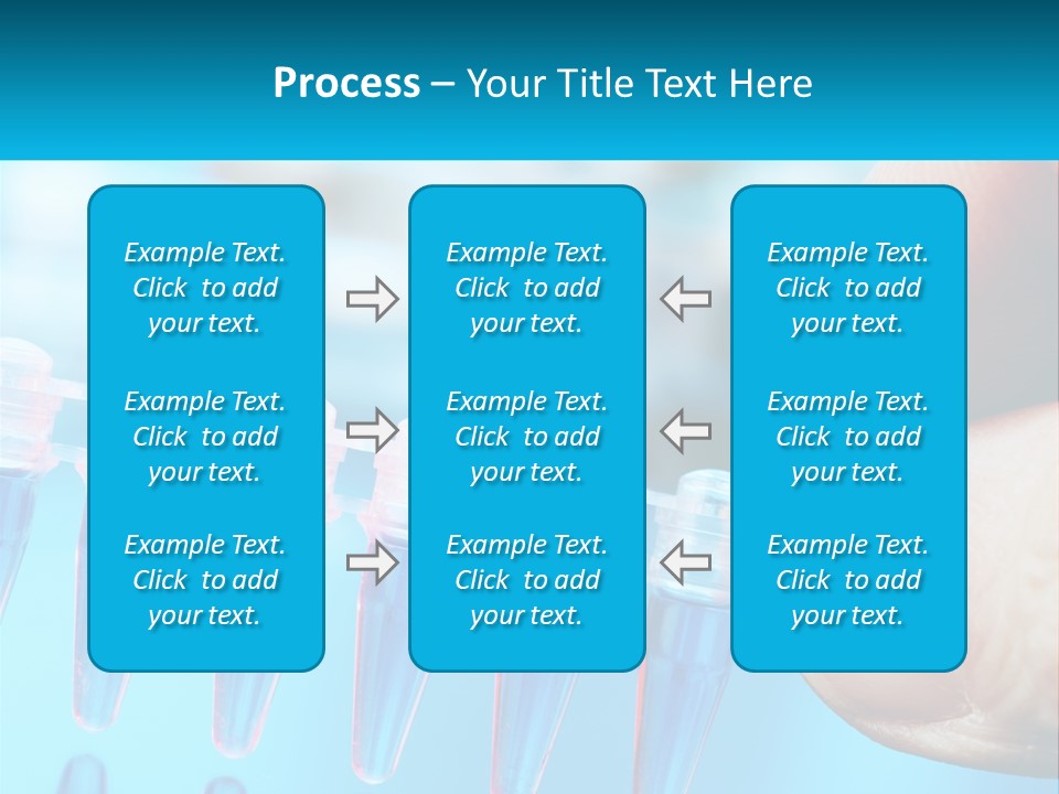 A Hand Holding A Row Of Blue And Pink Tubes PowerPoint Template