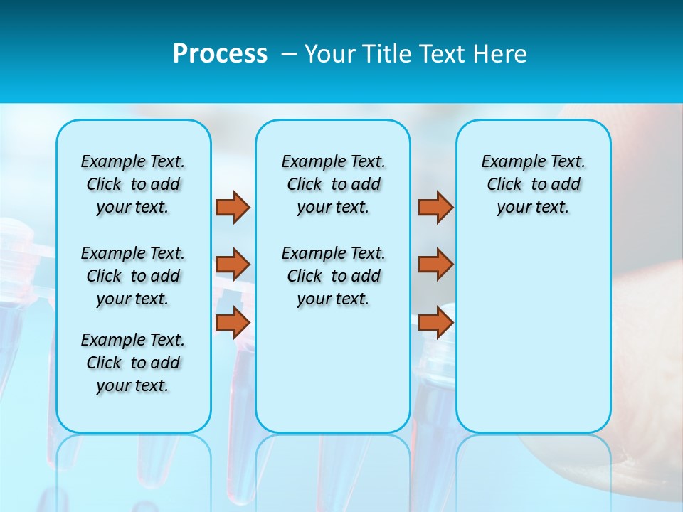 A Hand Holding A Row Of Blue And Pink Tubes PowerPoint Template