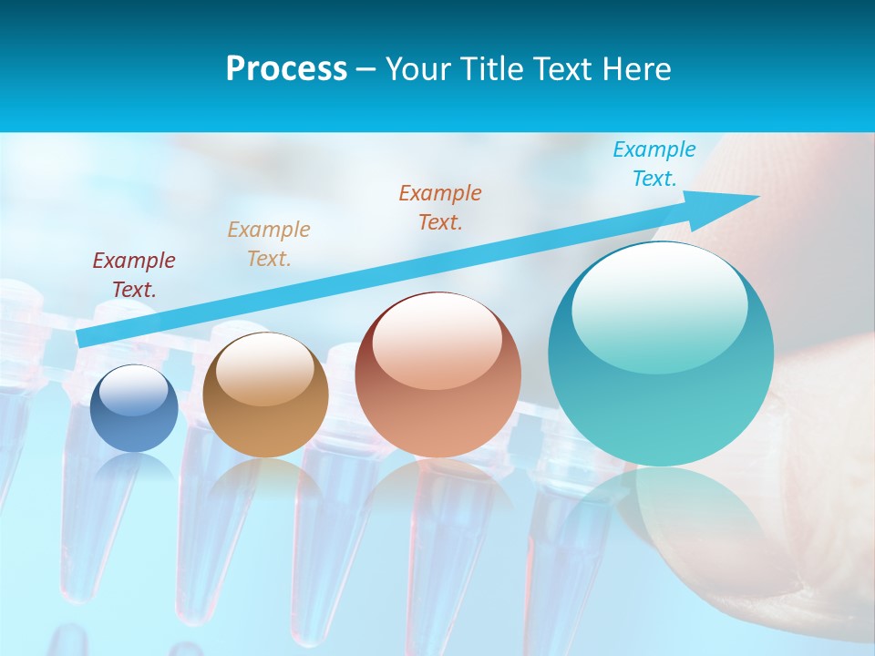 A Hand Holding A Row Of Blue And Pink Tubes PowerPoint Template