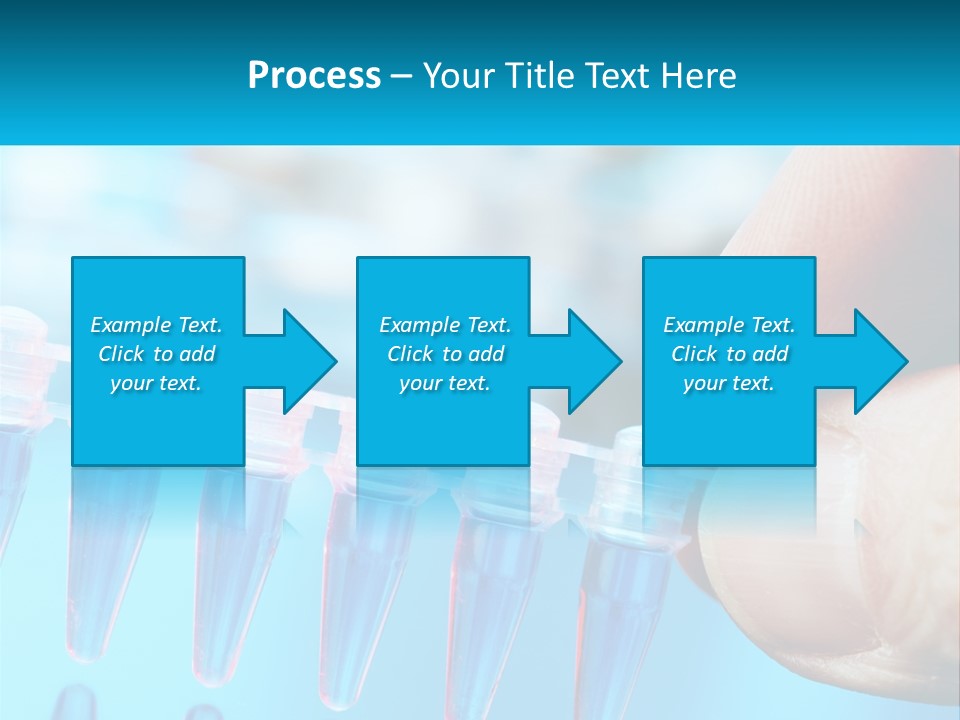 A Hand Holding A Row Of Blue And Pink Tubes PowerPoint Template