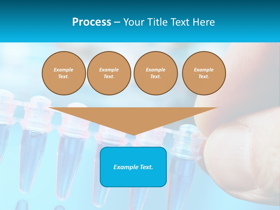 A Hand Holding A Row Of Blue And Pink Tubes PowerPoint Template