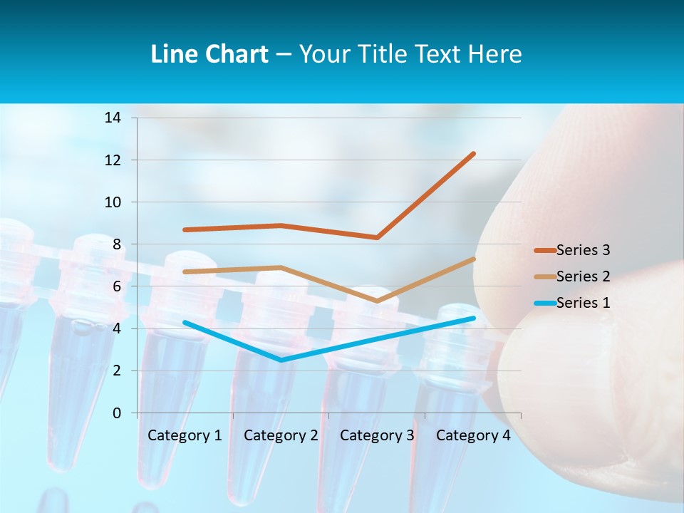A Hand Holding A Row Of Blue And Pink Tubes PowerPoint Template