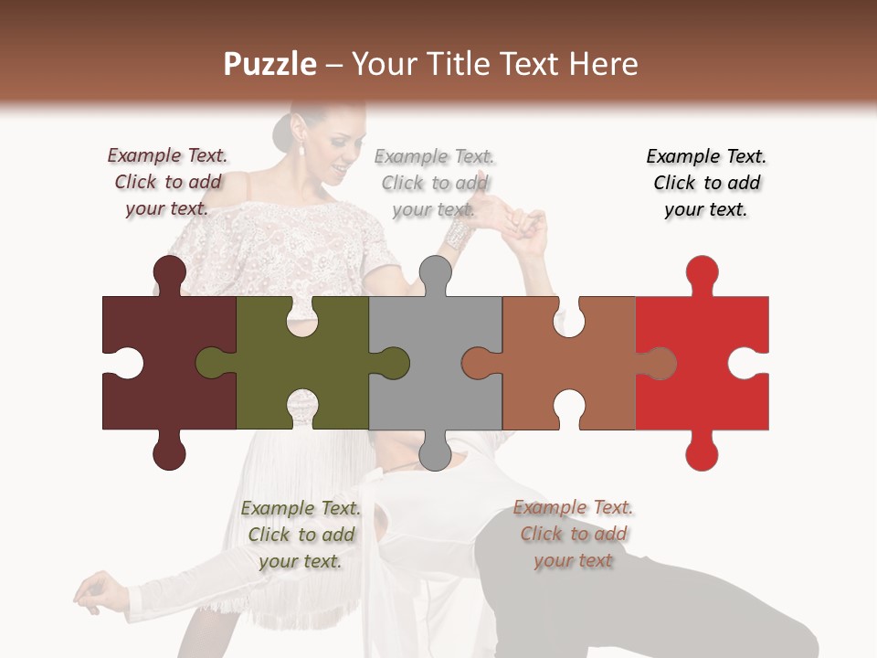 A Man And A Woman Are Dancing Together PowerPoint Template