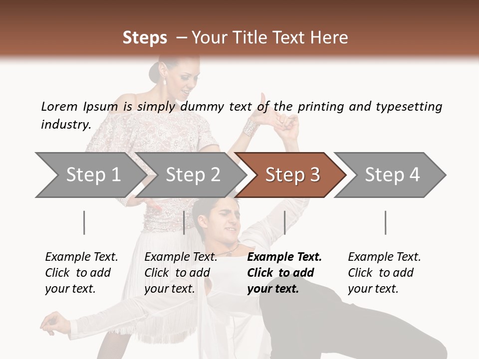 A Man And A Woman Are Dancing Together PowerPoint Template