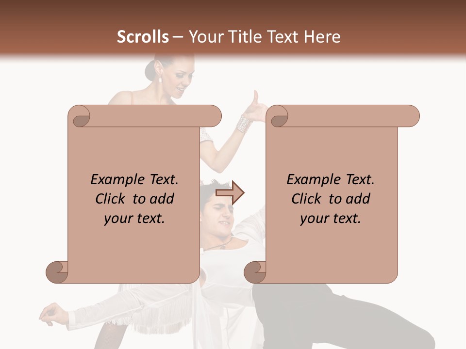 A Man And A Woman Are Dancing Together PowerPoint Template