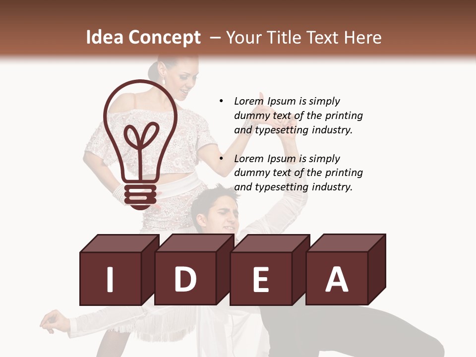 A Man And A Woman Are Dancing Together PowerPoint Template