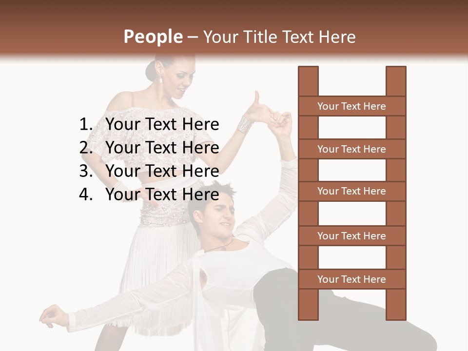 A Man And A Woman Are Dancing Together PowerPoint Template