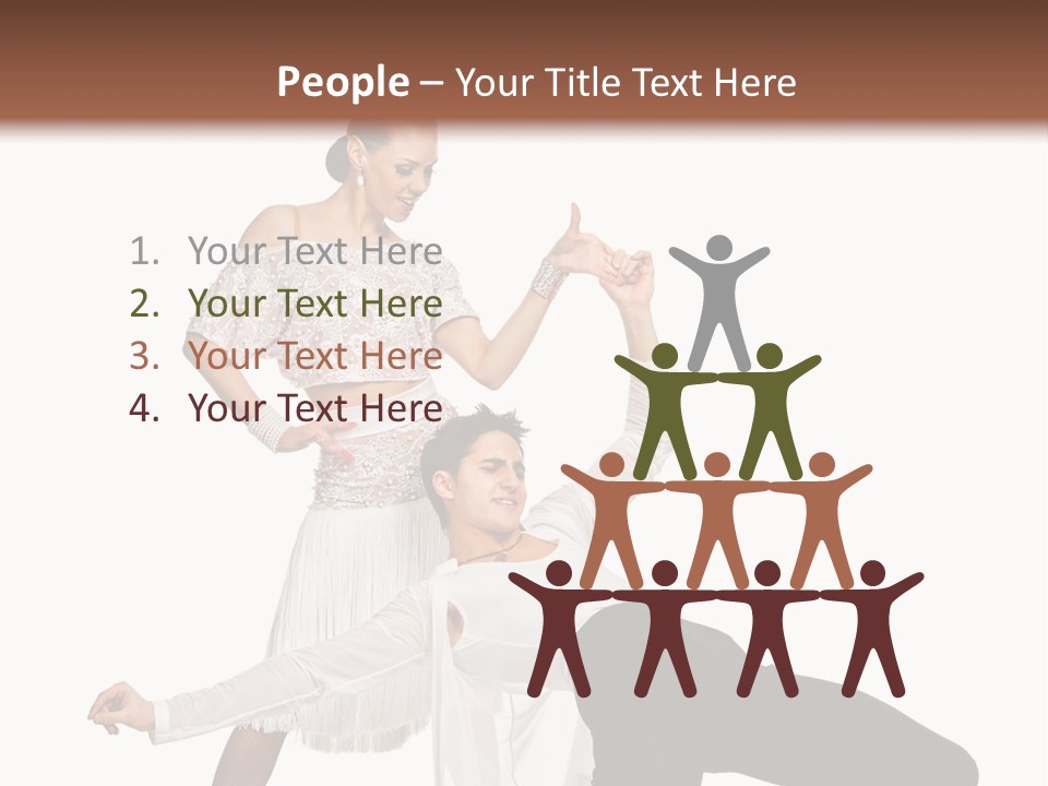 A Man And A Woman Are Dancing Together PowerPoint Template