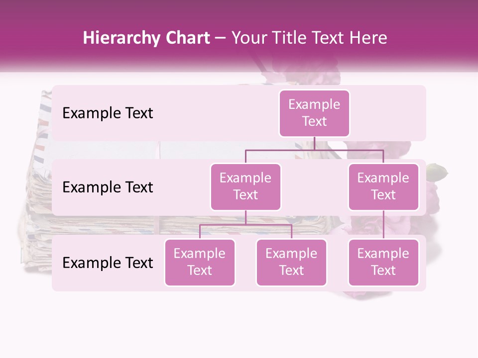 A Stack Of Envelopes With Pink Flowers On A White Background PowerPoint Template