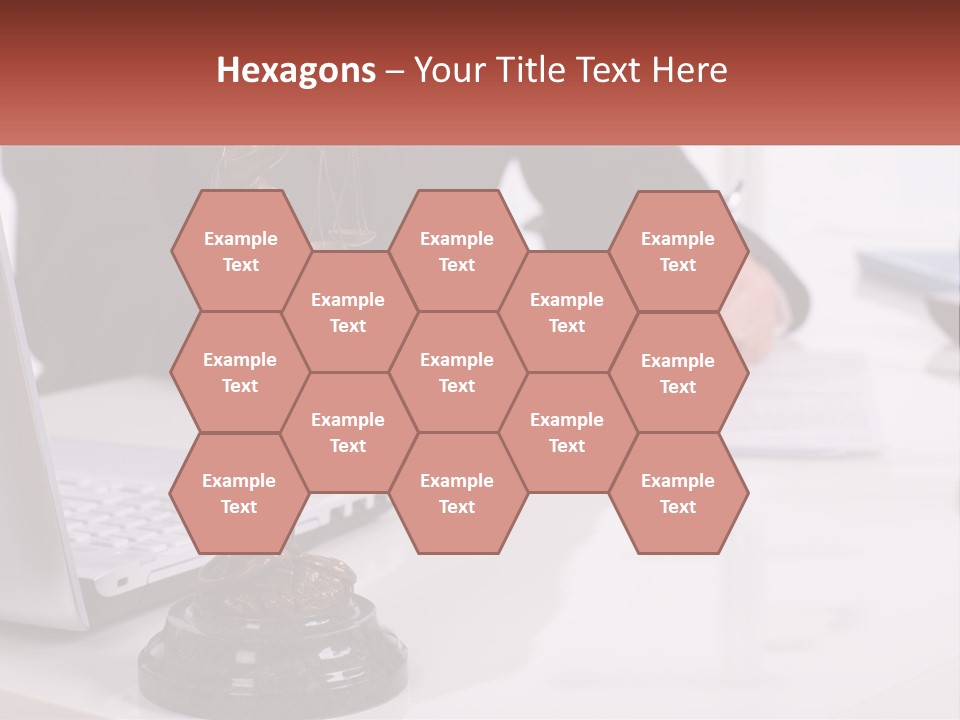 A Person Sitting At A Desk Writing On A Piece Of Paper PowerPoint Template