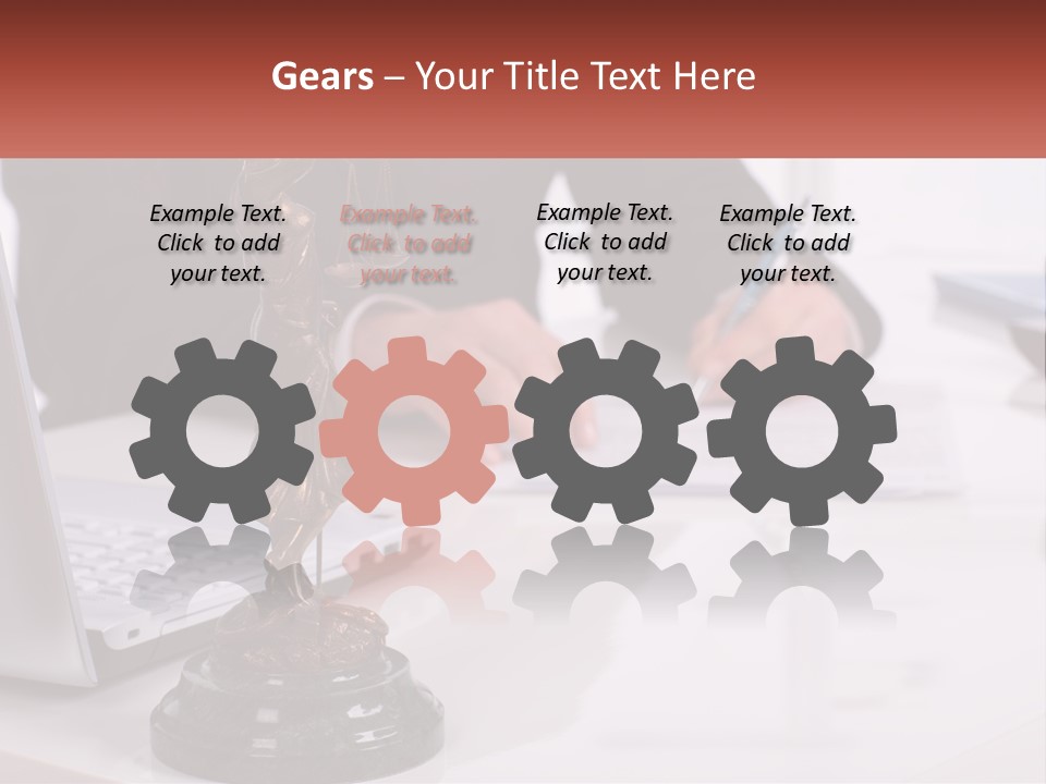 A Person Sitting At A Desk Writing On A Piece Of Paper PowerPoint Template