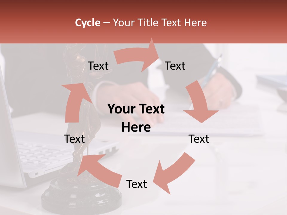 A Person Sitting At A Desk Writing On A Piece Of Paper PowerPoint Template