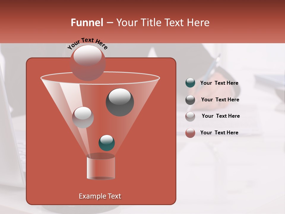 A Person Sitting At A Desk Writing On A Piece Of Paper PowerPoint Template