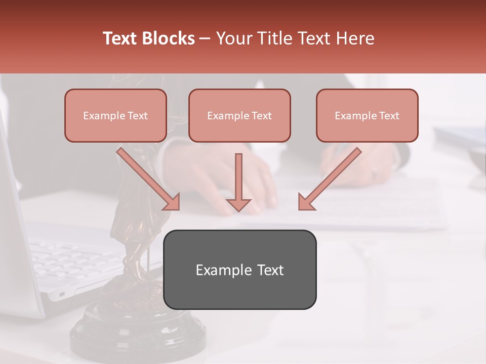 A Person Sitting At A Desk Writing On A Piece Of Paper PowerPoint Template