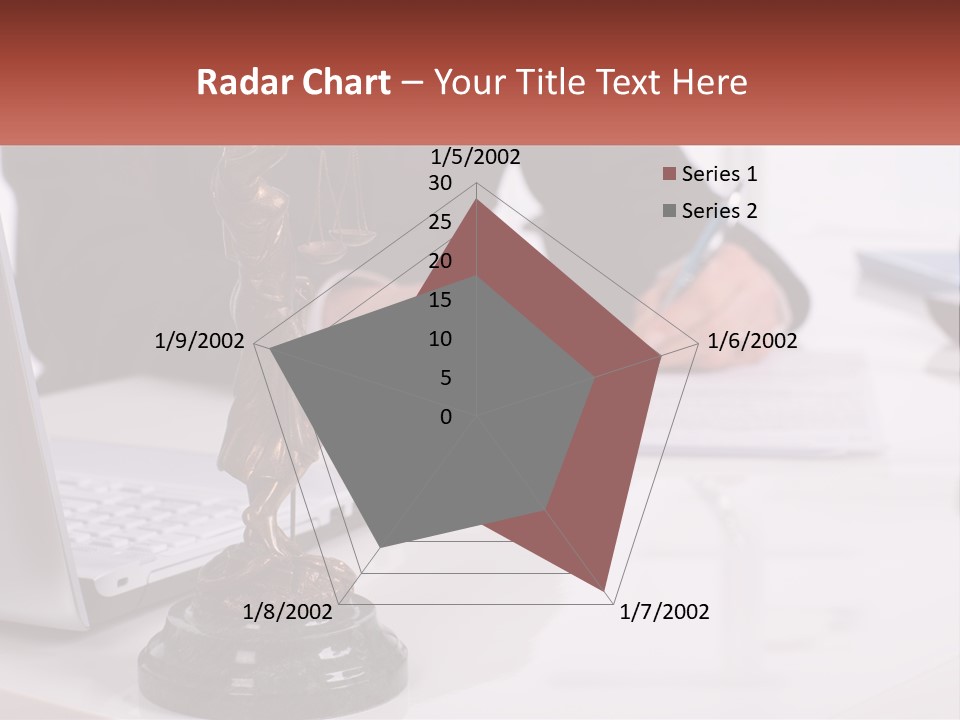 A Person Sitting At A Desk Writing On A Piece Of Paper PowerPoint Template
