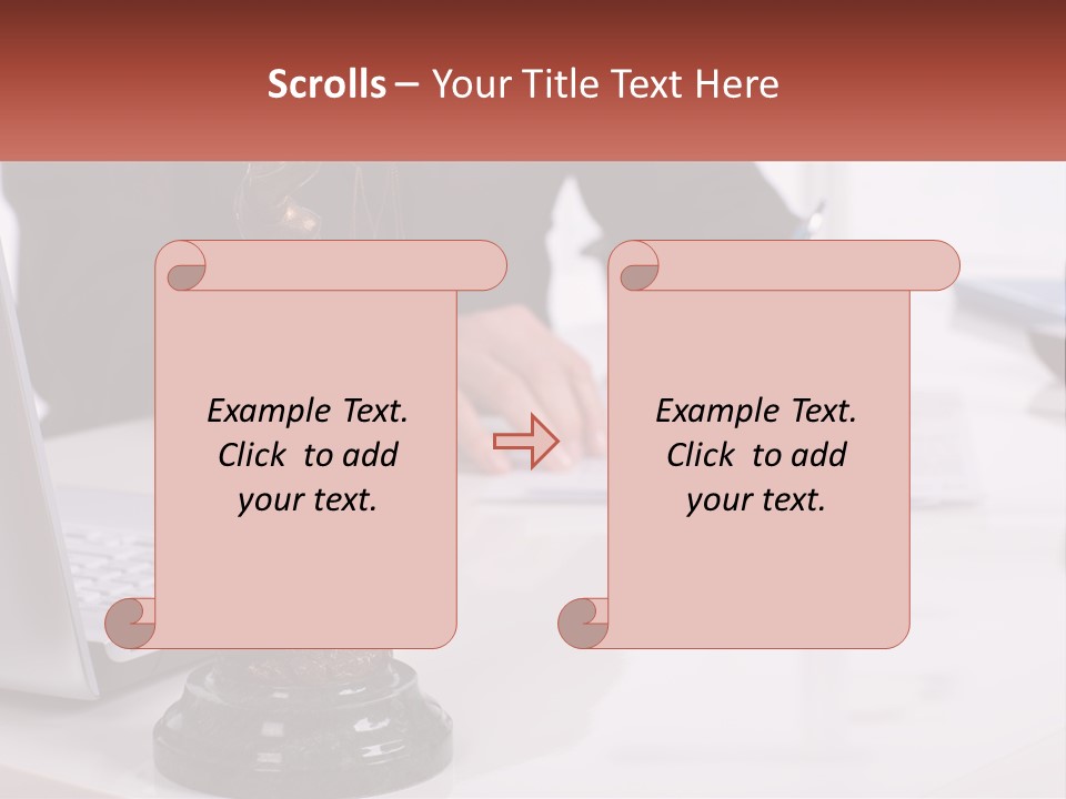 A Person Sitting At A Desk Writing On A Piece Of Paper PowerPoint Template