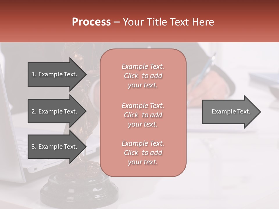 A Person Sitting At A Desk Writing On A Piece Of Paper PowerPoint Template