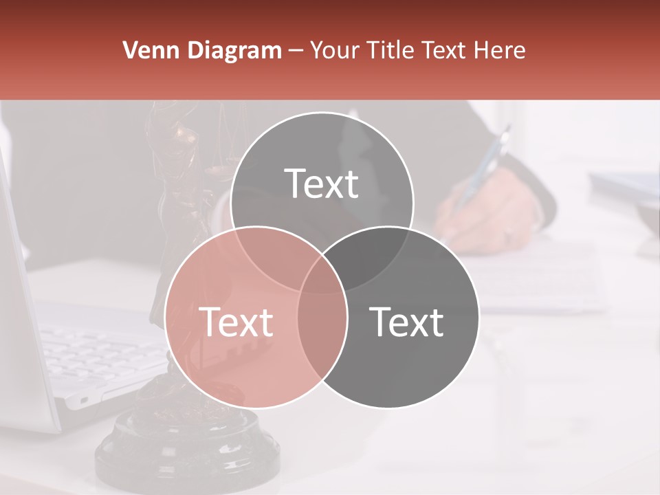 A Person Sitting At A Desk Writing On A Piece Of Paper PowerPoint Template