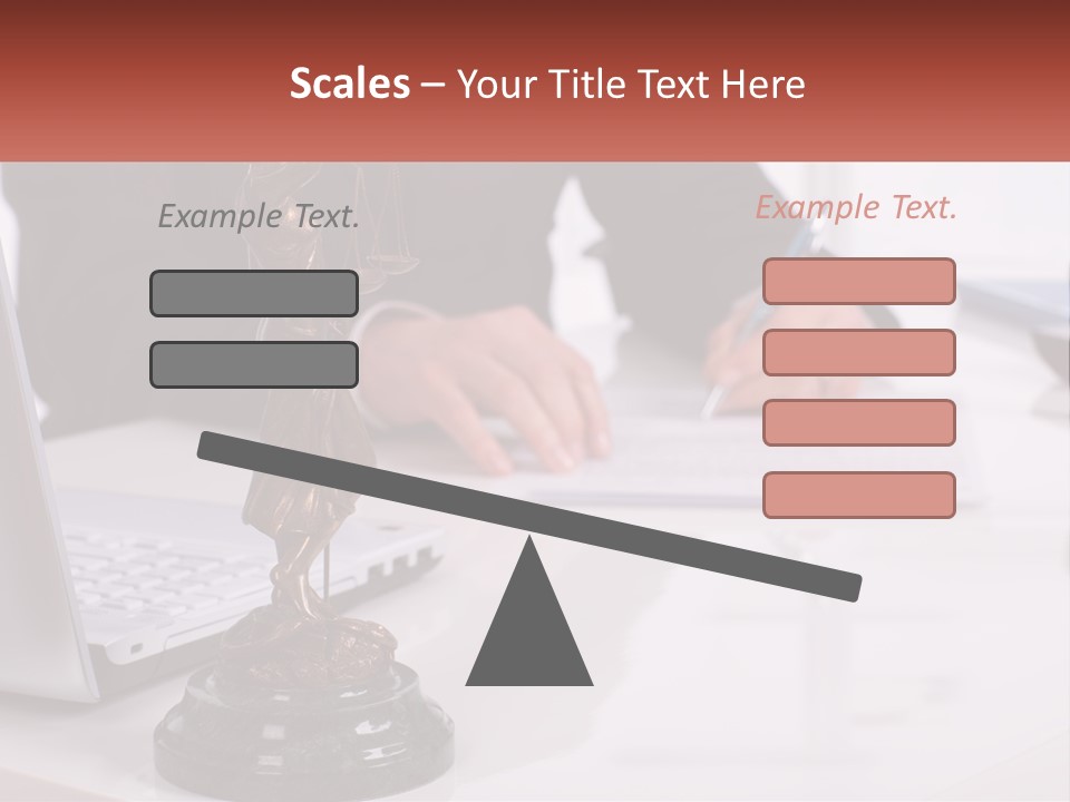 A Person Sitting At A Desk Writing On A Piece Of Paper PowerPoint Template