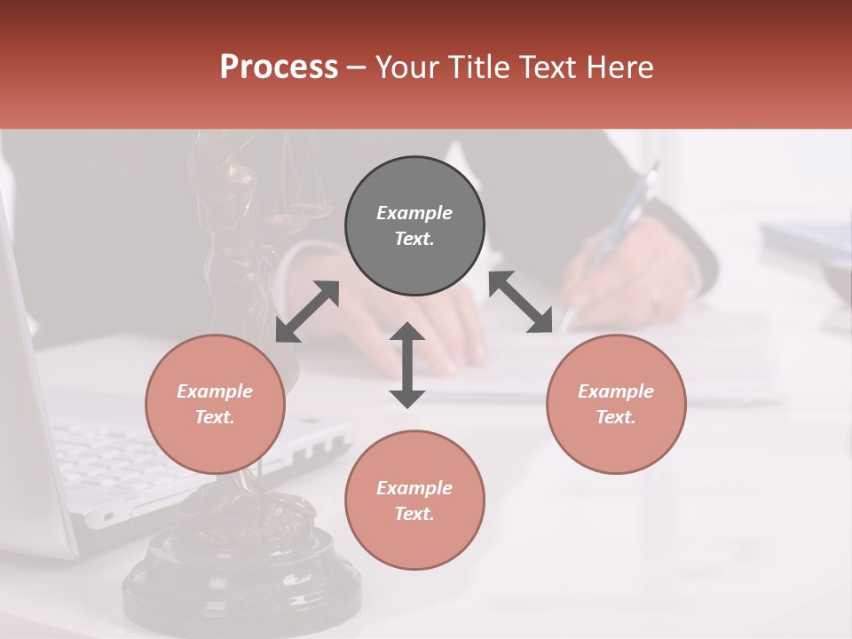 A Person Sitting At A Desk Writing On A Piece Of Paper PowerPoint Template