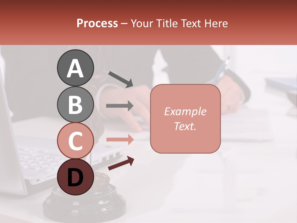 A Person Sitting At A Desk Writing On A Piece Of Paper PowerPoint Template
