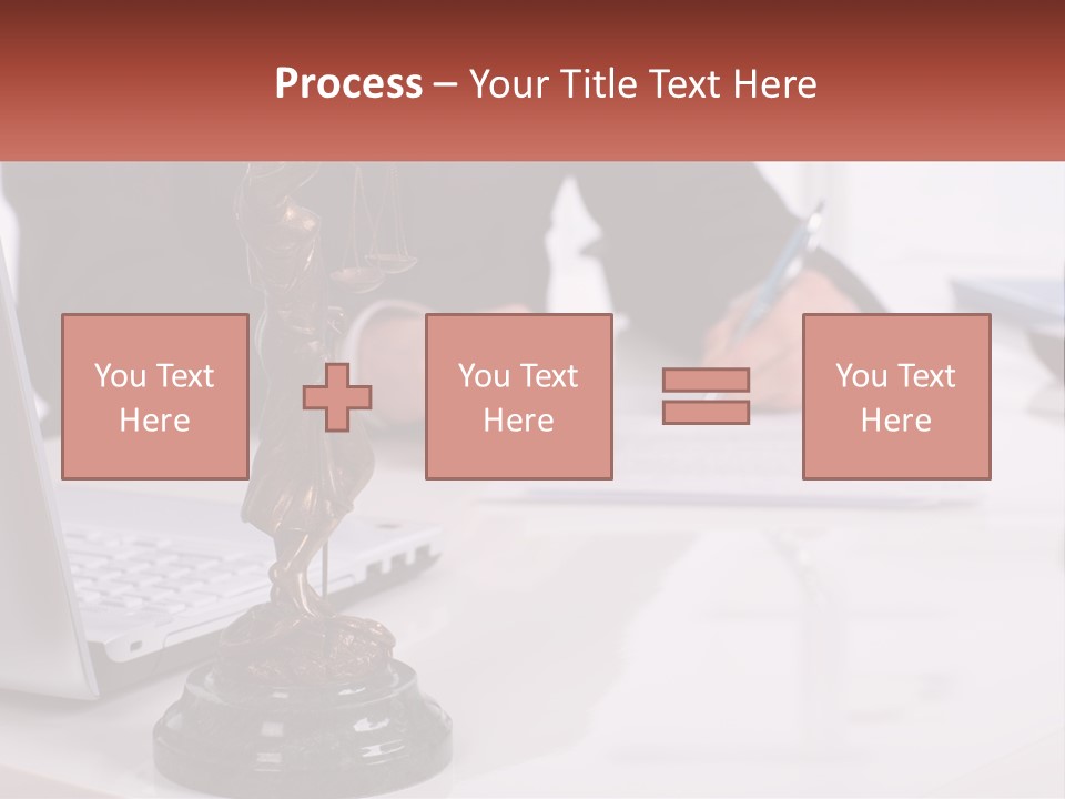 A Person Sitting At A Desk Writing On A Piece Of Paper PowerPoint Template
