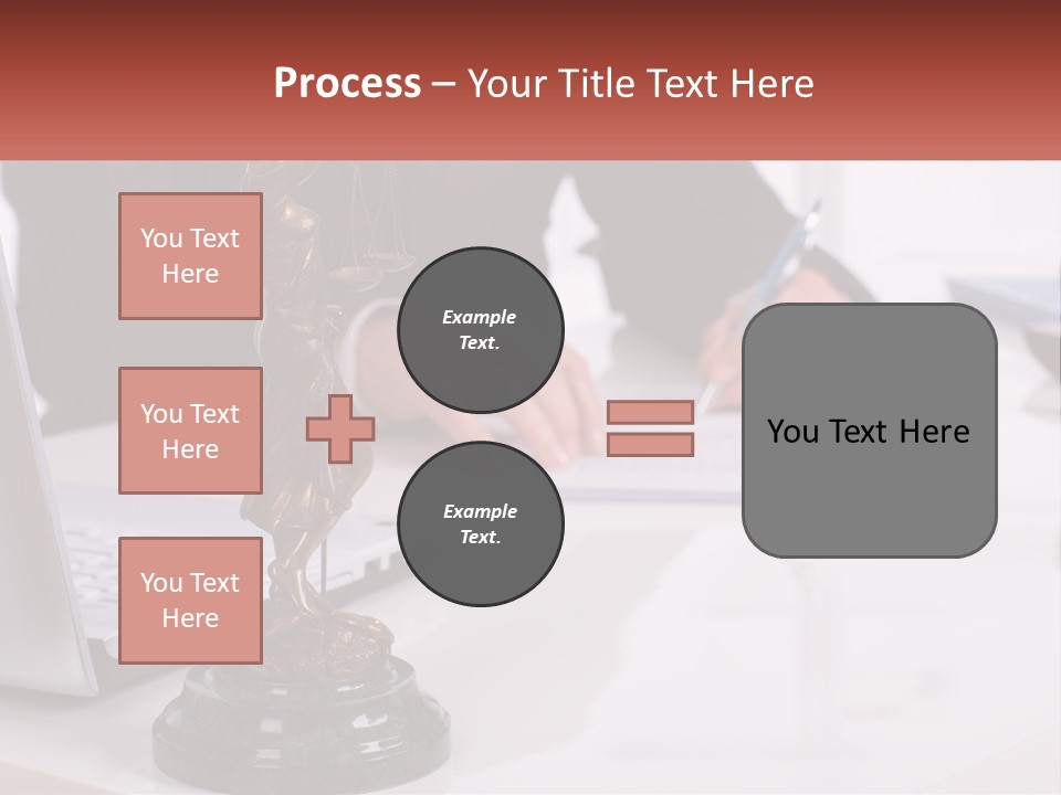 A Person Sitting At A Desk Writing On A Piece Of Paper PowerPoint Template